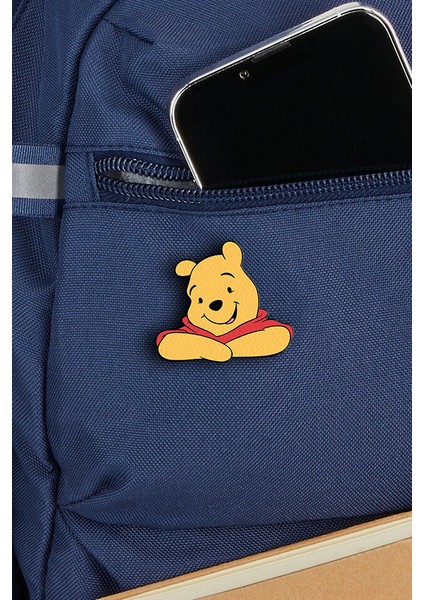 Winnie The Pooh 4lü Rozet Set - Piglet Tigger Too Tiger - Eeyore Eşek - Pinler - Yaka Çanta Aksesuar