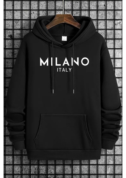 Uygun Tarz Milano Baskılı Oversize Sweatshirt