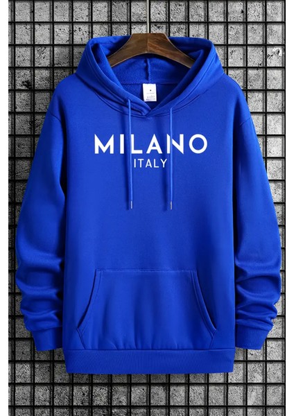 Uygun Tarz Milano Baskılı Oversize Sweatshirt
