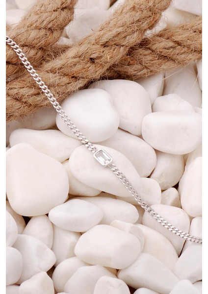 Gurmet Rodyumlu Gümüş Baget Trend Bileklik 3931