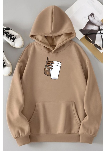 Only Trendwear Dont Tupac Coffee Baskı Sweatshirt