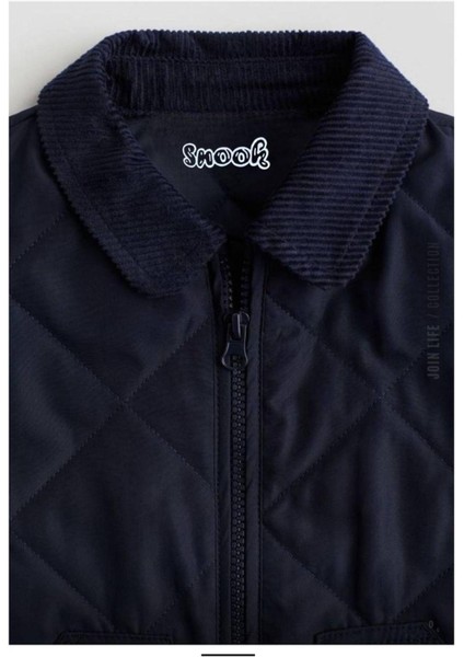 Erkek Çocuk Kapitone Kadife Yaka Mont Lacivert fırsatları