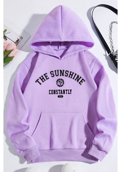 Uygun Tarz The Sunshine Baskılı Oversize Sweatshirt