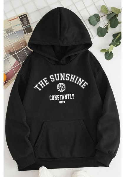 Uygun Tarz The Sunshine Baskılı Oversize Sweatshirt