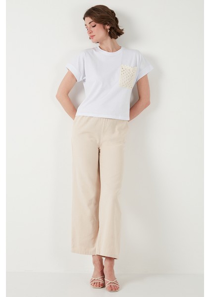 Pamuklu Tek Cepli Regular Fit Bisiklet Yaka T Shirt Bayan T Shirt 5865818 modelleri