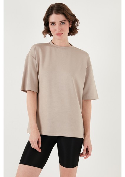 Streç Oversize Fit Bisiklet Yaka T Shirt Bayan T Shirt 5865911 indirimleri