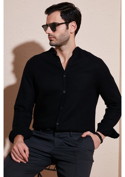 Pamuklu Regular Fit Hakim Yaka Gömlek Erkek Gömlek CF25S127702