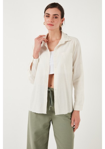 Pamuklu Regular Fit Cepli Gömlek Kadın Gömlek CF25S16992 modelleri