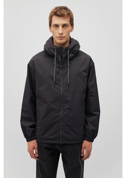 Oversize Fit Astarlı Ayarlanabilir Kapüşonlu Ceket Erkek Ceket 0110333