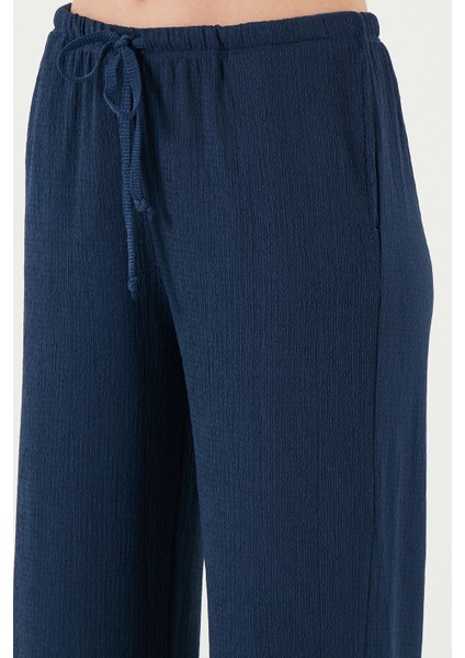 Regular Fit Normal Bel Geniş Paça Pantolon Bayan Pantolon 5866117