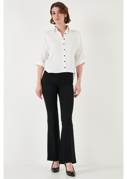 Oversize Fit Önü Kısa Arkası Uzun Truvakar Kol Gömlek Kadın Gömlek 5866116 fırsatları