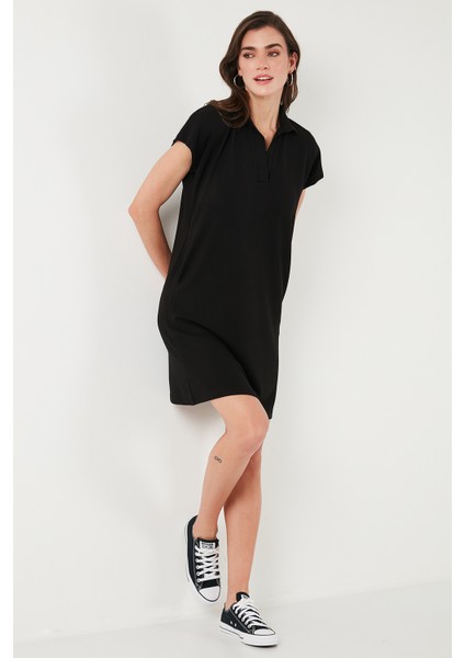 Regular Fit Polo Yaka Mini Elbise Bayan Elbise 5866153 modelleri