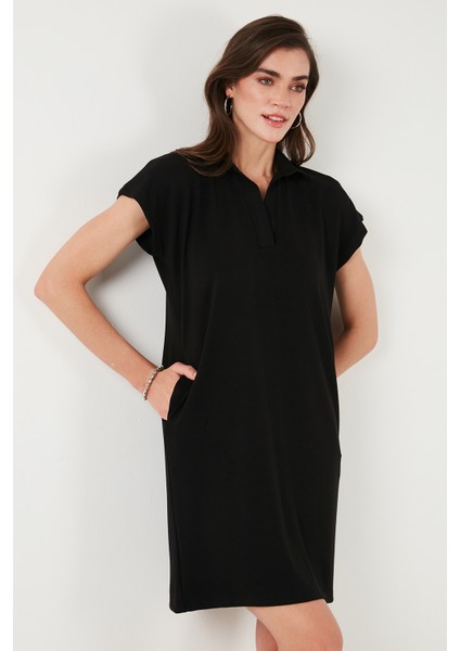 Regular Fit Polo Yaka Mini Elbise Bayan Elbise 5866153 indirimleri