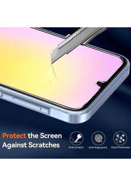 Samsung Galaxy A25 Kılıf Kamera Çıkıntılı Korumalı Yumuşak Şeffaf Silikon + 9h Ekran Koruyucu Cam Set 2in1 modelleri