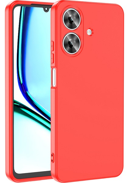 Realme Note 60 Kılıf Kamera Korumalı Renkli Içi Süet Lansman Silikon