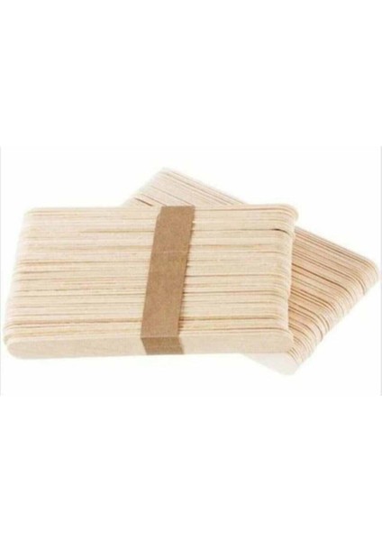 50'li Paket Abeslang Tahta Dil Çubuğu Basacağı - Ağda Spatulası