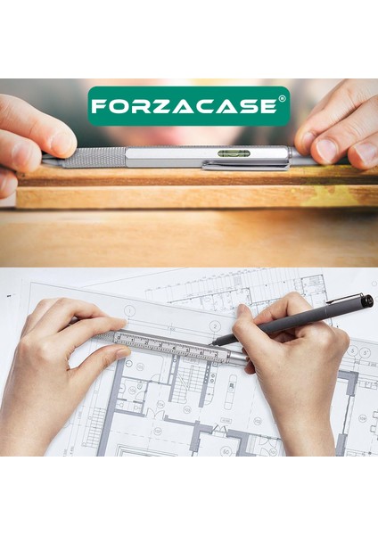 Kutulu Su Terazili Cetvelli Tornavidalı Mühendis Kalemi Dokunmatik Touchpen - FC955