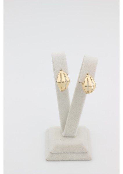 Xupıng Jewelry 14 Ayar Altın Kaplama, Şerit Kesim V Küpe fırsatları