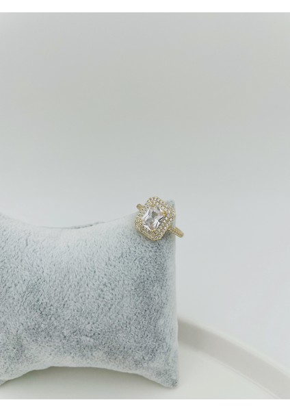 Xupıng Jewelry 14 Ayar Altın Kaplama, Baget Taşlı Yüzük modelleri