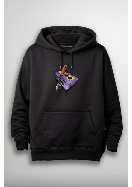 Kaset Kalemli Baskılı Unisex Sweatshirt