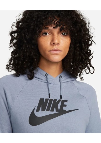 DX2319 493NIKE Sweatshirts W Nsw Essntl Hoodie Mavi Spor Po Hbr
