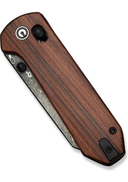 Yonder Thumb Stud & Crossbar Lock Knife Wood Handle Damascus Çakı indirimleri