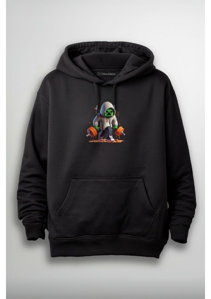 Piksel Adam Baskılı Unisex Sweatshirt