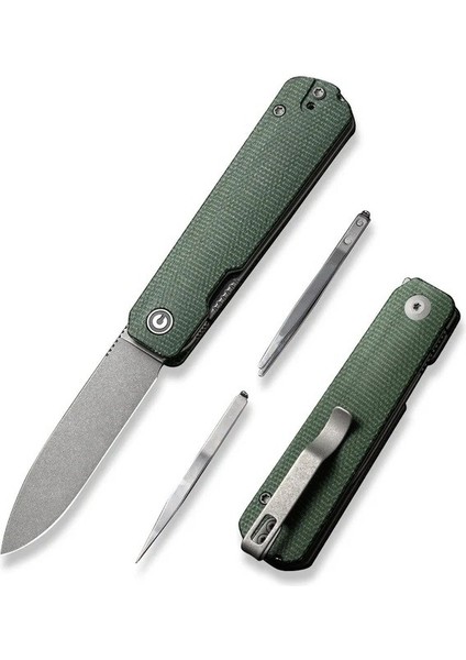 Sendy Flipper Knife Green Micarta Handle Çakı fiyatları