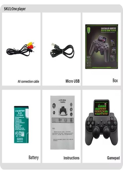 Şarjlı 520 Oyunlu Retro Temalı Kablosuz Oyun Kolu - 2.4 Inç Ekran ile Nostaljik Eğlence indirimleri