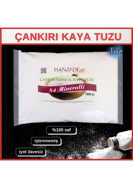 84 Mineralli Çankırı Kristal Toz Kaya Tuzu 1 Kg