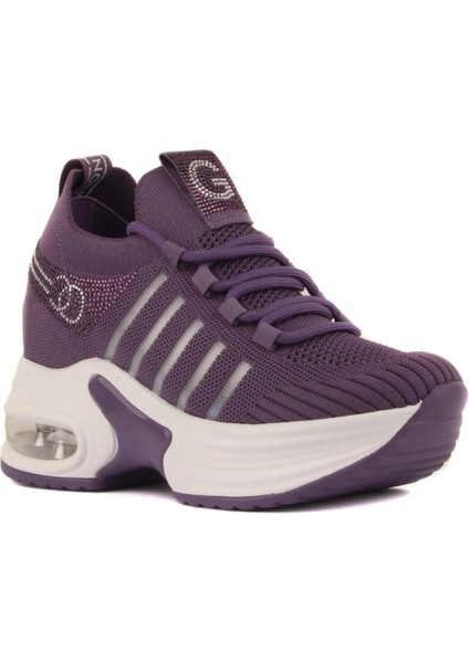 Guja 24Y300-14 Kadın Gizli Dolgu Yüksek Air Taban Taşlı Sneaker Spor Ayakkabı