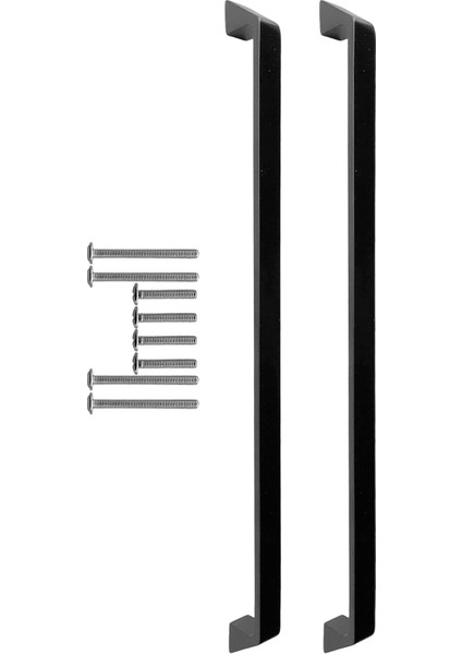 Mutfak ve Banyo Dolabı Kapakları ve Çekmeceler İçin Metal Kulp Paslanmaz Alüminyum Mobilya Dolap 320 mm Mat Siyah 2 Adet