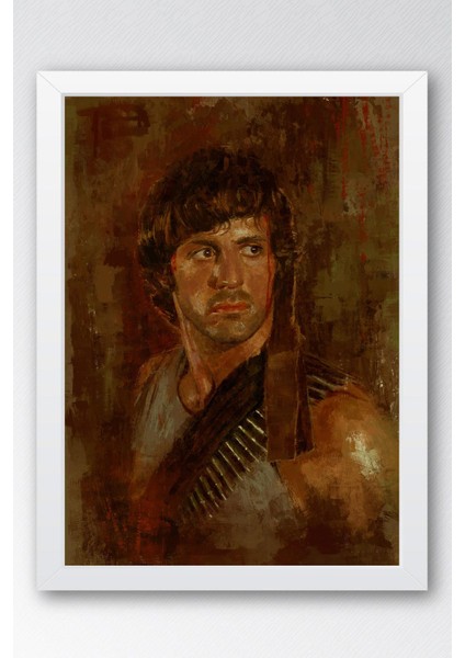 Rambo Çerçeveli Tablo - Rambo Fim Posteri Tablo