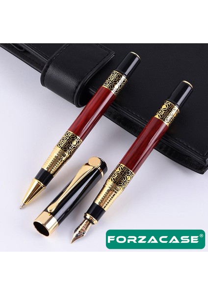 Lüks Görünümlü Gold Desen Işlemeli Kutulu Metal Roller Kalem - FC956 fiyatları