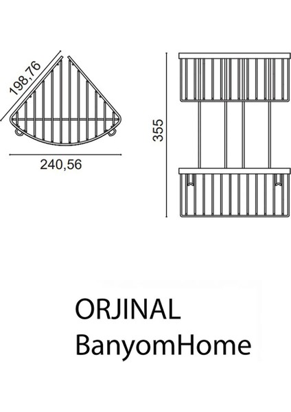 Derin Şampuanlık Paslanmaz Pirinç 1'li 20X20 cm Şampuanlık Banyo Rafı Altın Gold fiyatları