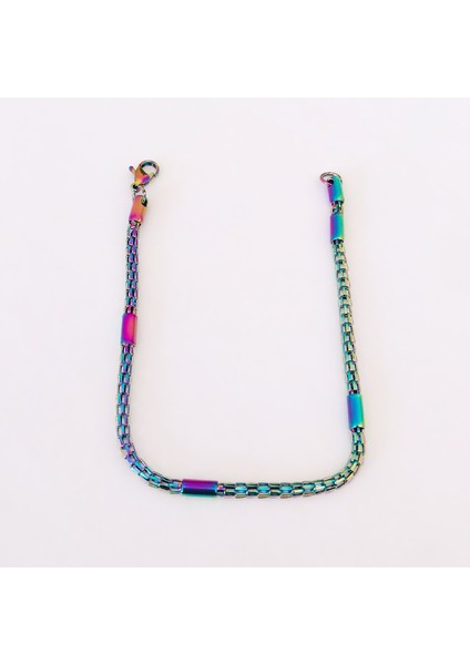 Çelik Zincir Bileklik Renkli 22,5cm fiyatları