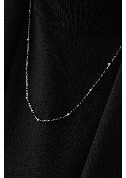 By Florya Jewelry Çelik Toplu İnce Dorika Zincir Kolye İnce Forse Zincir 1 mm Zarif Minimal modelleri
