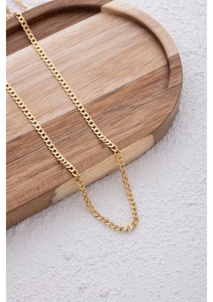 Çelik İnce Gurmet Zincir Kolye Kararmaz Unisex modelleri