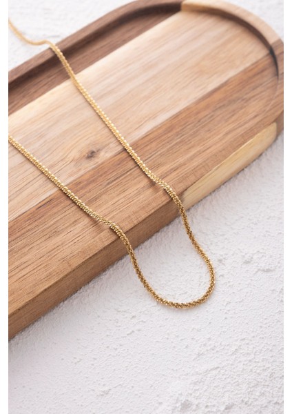 By Florya Jewelry Çelik Halat Elmas Kolye Kararmaz Ezme Diken Zincir 60 cm fırsatları