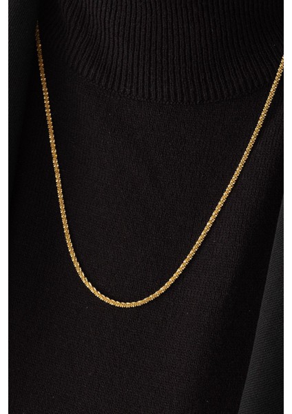 By Florya Jewelry Çelik Halat Elmas Kolye Kararmaz Ezme Diken Zincir 60 cm indirimleri