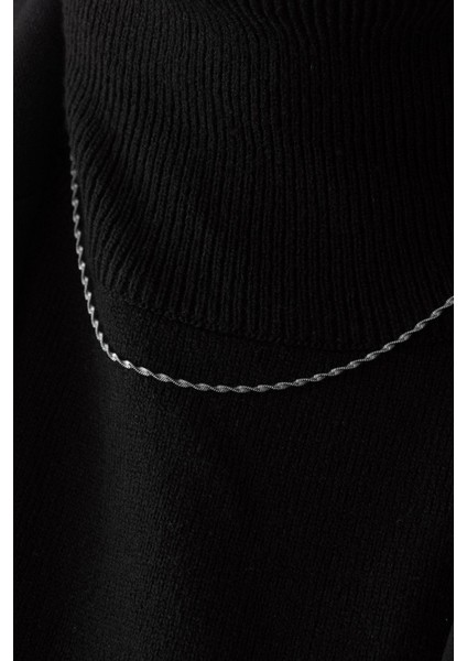 Çelik Ince Singapur Zincir Kolye Ince Burgu Zincir 1mm Zarif Minimal 45CM&60CM fırsatları