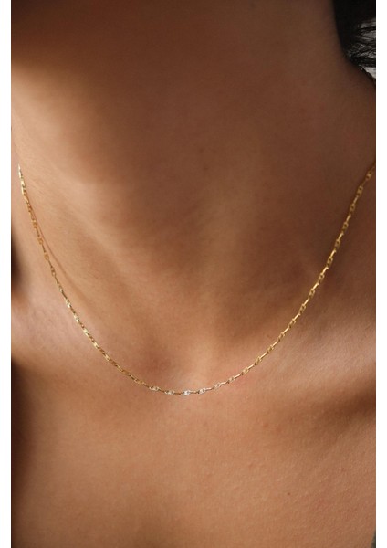 By Florya Jewelry Çelik Dokulu Fermuar Model Kolye Dudak Zinciri 1 mm Kararmaz Günlük Kullanıma Uygun