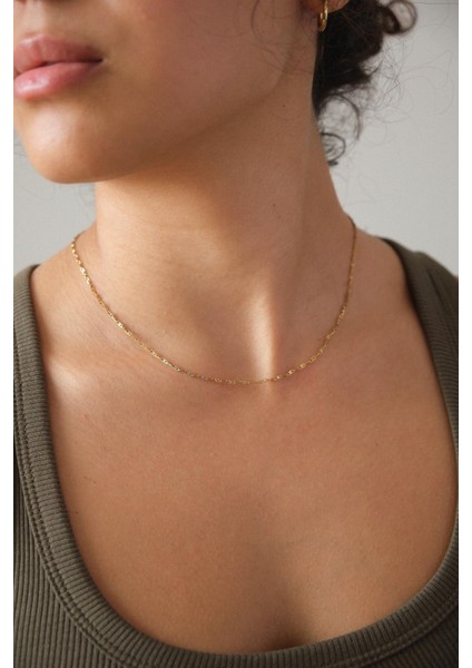 By Florya Jewelry Çelik Dokulu Fermuar Model Kolye Dudak Zinciri 1 mm Kararmaz Günlük Kullanıma Uygun modelleri