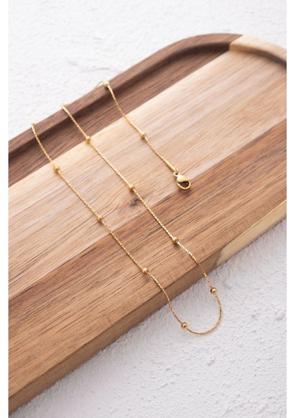 By Florya Jewelry Çelik Toplu İnce Dorika Zincir Kolye İnce Burgu Zincir 1 mm Zarif Minimal fırsatları