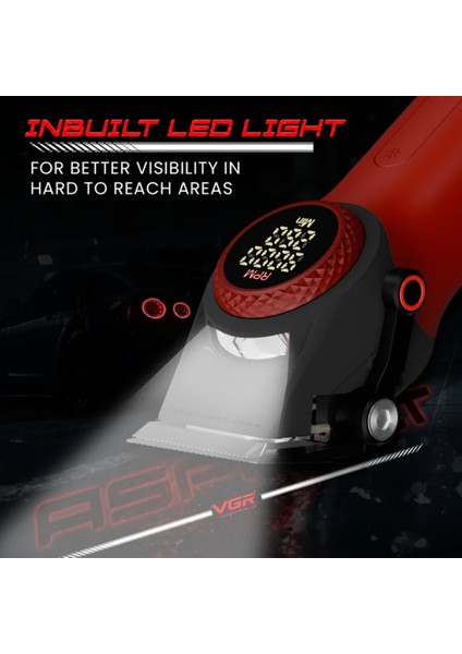 Vgr 001 Profesyonel Berberler Için Karbon Çelik Bıçak Saç Kesme Makinesi 9000RPM, LED Ekran fiyatları