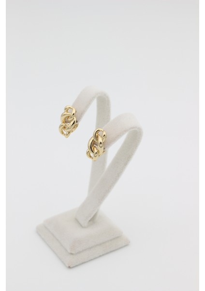 Xupıng Jewelry 14 Ayar Altın Kaplama, Zincir Küçük Model Küpe