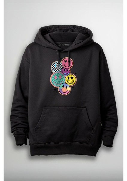 Smile Faces Baskılı Unisex Sweatshirt