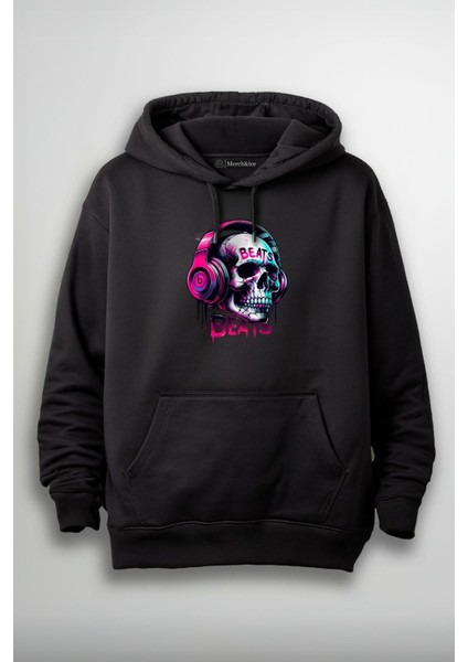 Music Skeleton Baskılı Unisex T-Shirt