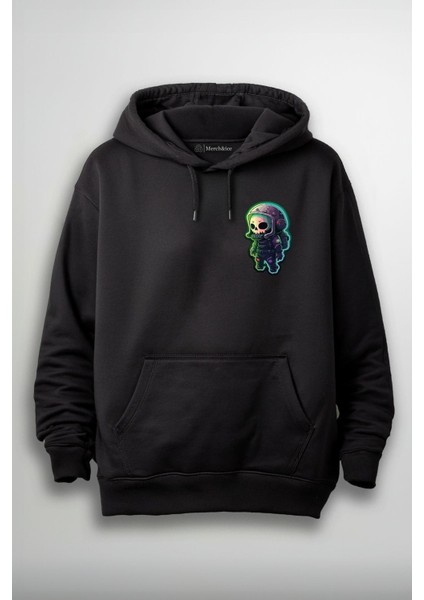 Astronot Kuru Kafa Baskılı Unisex Sweatshirt