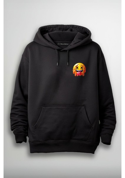 Dil Çıkaran Emoji Baskılı Unisex Sweatshirt